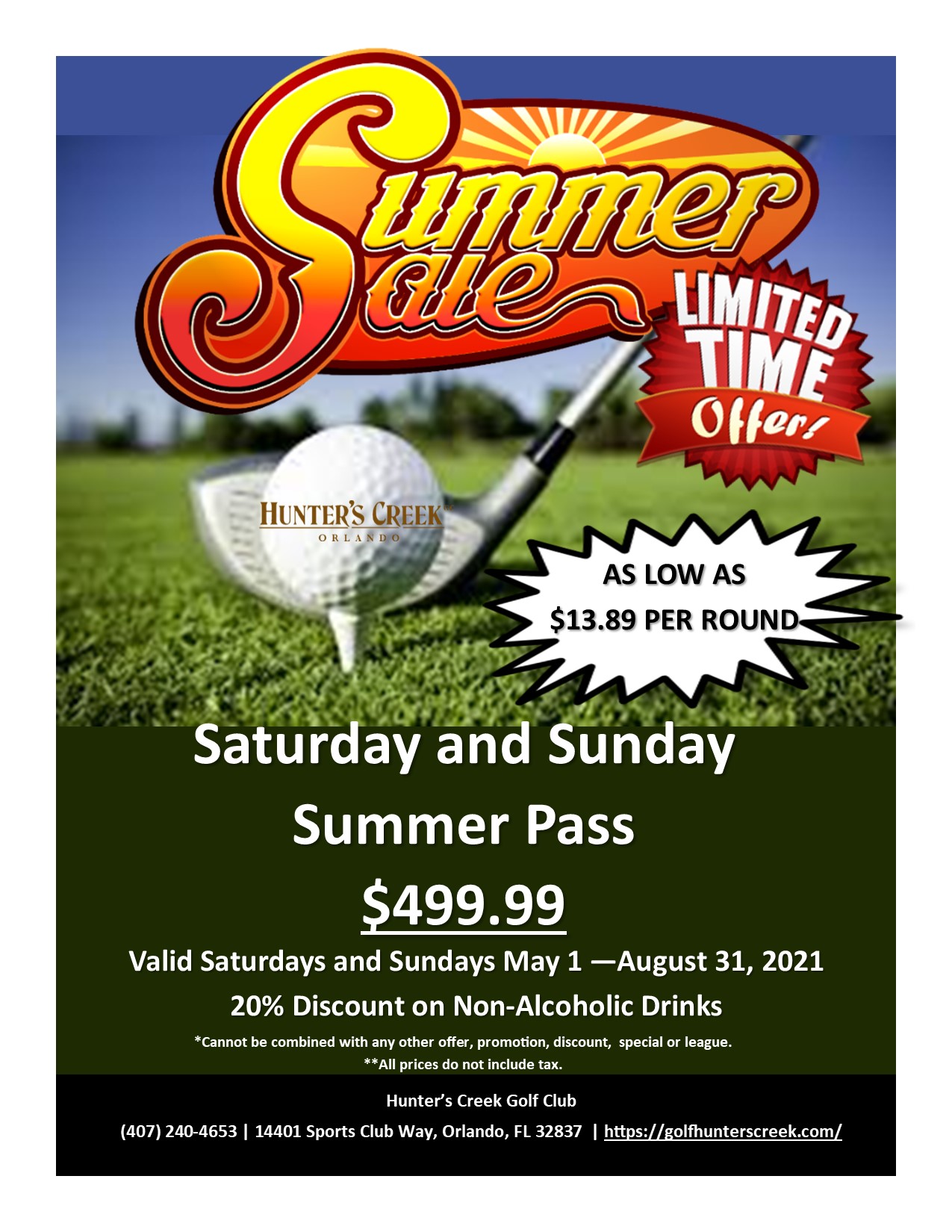 Summer 2021 sat and sun pass